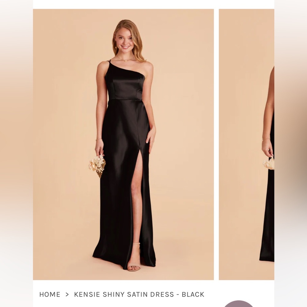 Birdy Grey Small Black Satin Kensie Dress
